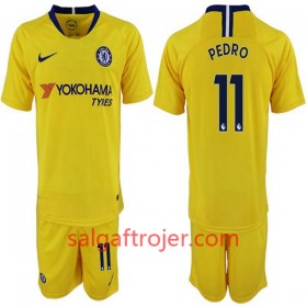 Chelsea Fodboldtrøjer Pedro 11 Børn Udebanesæt 2018/19 Kort ærmer